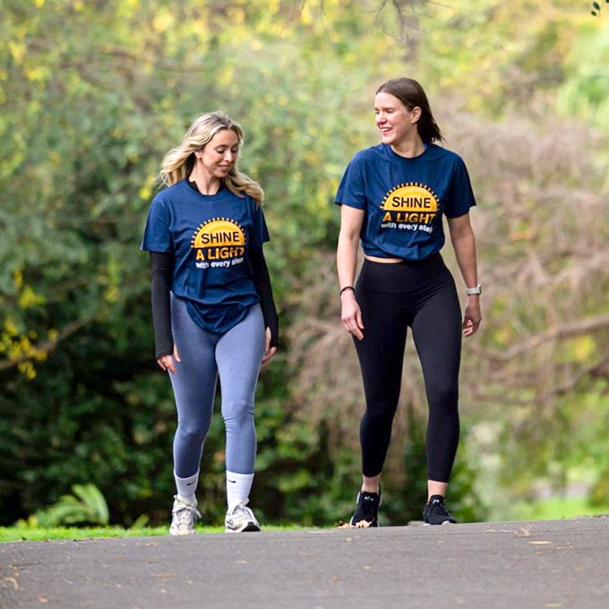 Lifeline volunteer - team walking through bush