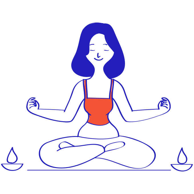 Illustration – Meditation – No background