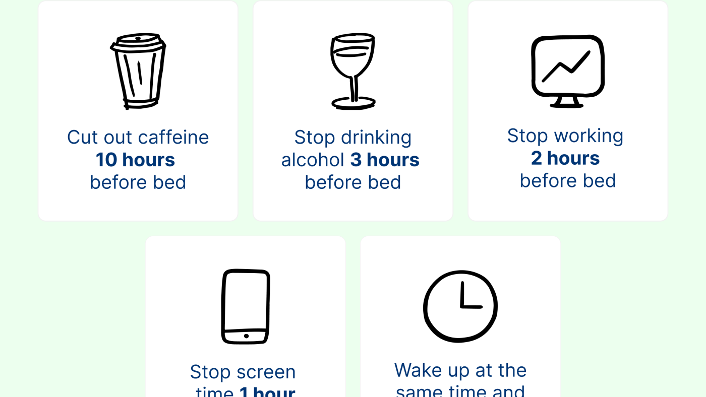 This infographic has tips for creating better sleep habits.